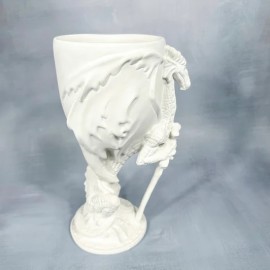 Ceramic Bisque Dragon Goblet Ceramic Bisque - Case of 4